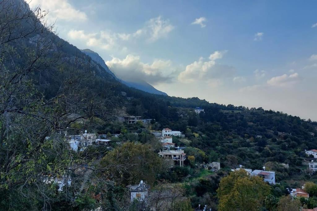 Girne, Lapta'Da Deniz Ve Dag Manzarali Buitenkant foto